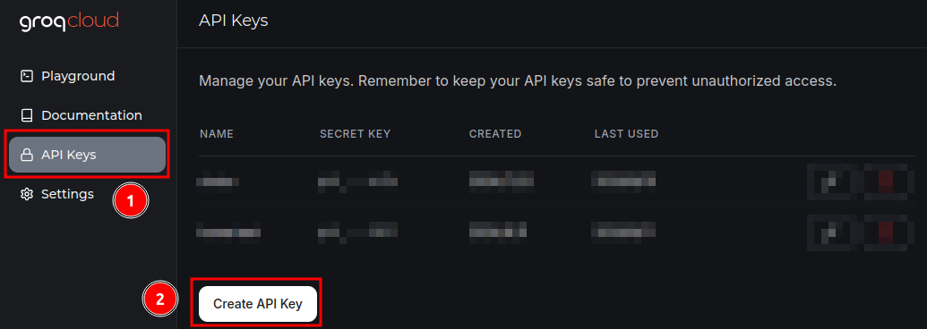 Create API Key